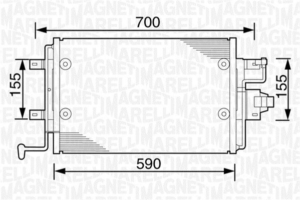 MAGNETI MARELLI Конденсатор, кондиционер 350203238000